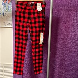 Red and Black Buffalo Check Jegging